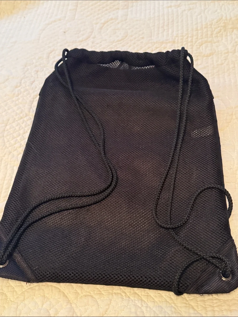 Perry Ellis Black Drawstring Backpack with Logo